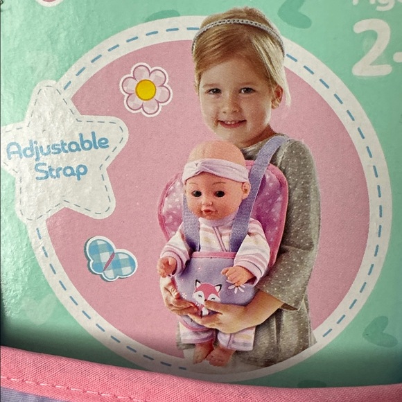 NWT 12" Baby Doll with Baby Bella Carrier - Picture 6 of 6